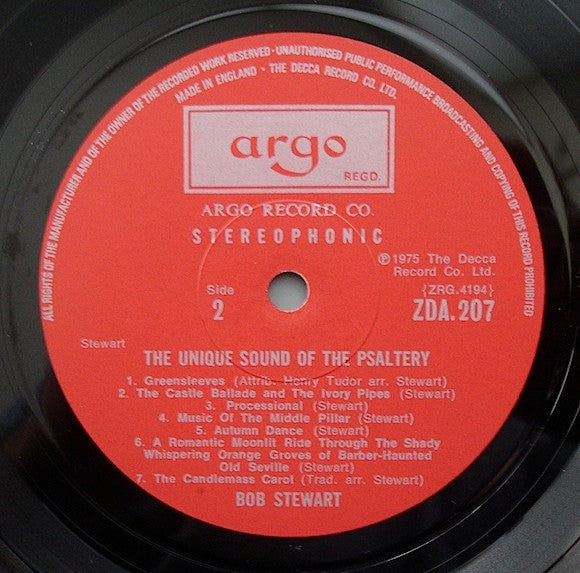 Bob Stewart (4) : The Unique Sound Of The Psaltery (LP)