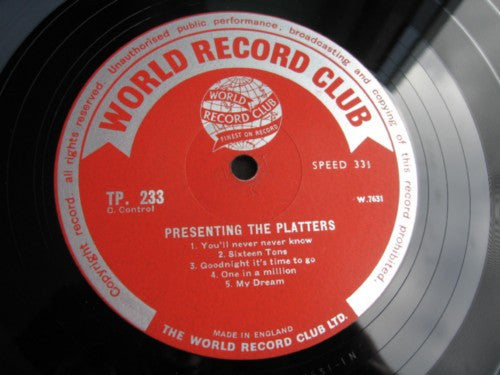 The Platters : Presenting The Platters (LP, Comp)