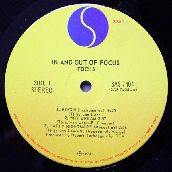 Focus (2) : In And Out Of Focus (LP, Album, RE)