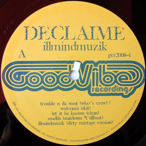 Declaime : Illmindmuzik (2x12", EP, Ltd)
