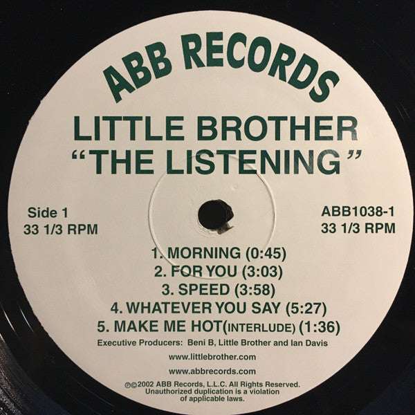 Little Brother (3) : The Listening (2xLP, Album)