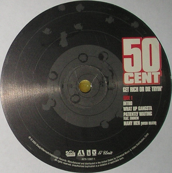 50 Cent : Get Rich Or Die Tryin' (2xLP, Album, Cle)