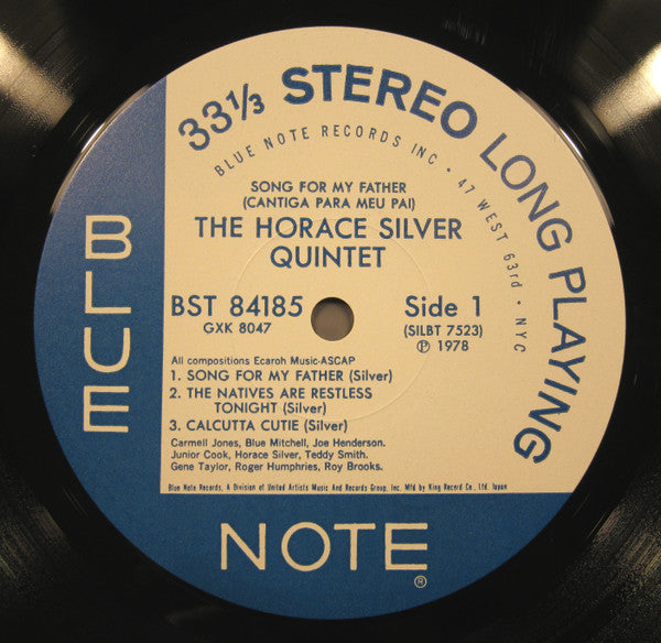 The Horace Silver Quintet : Song For My Father (Cantiga Para Meu Pai) (LP, Album, RE)