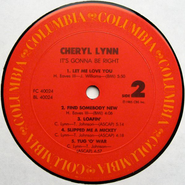 Cheryl Lynn : It's Gonna Be Right (LP, Album)