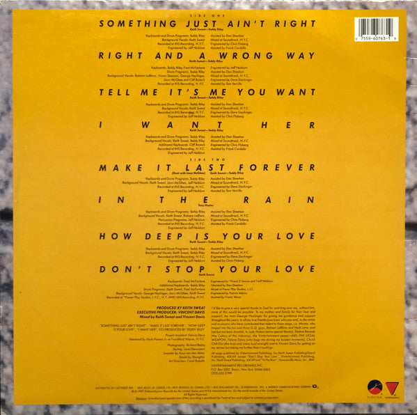 Keith Sweat : Make It Last Forever (LP, Album)