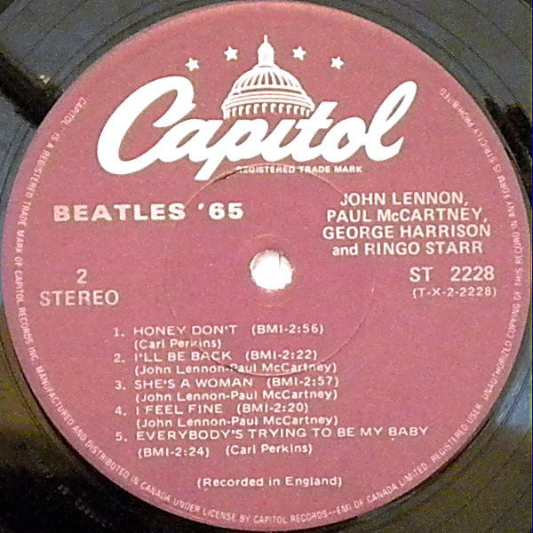 The Beatles : Beatles '65 (LP, Album, RE, Pur)
