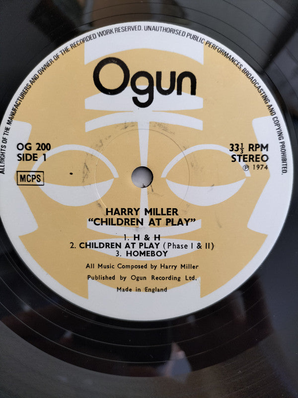 Harry Miller : Children At Play (LP)