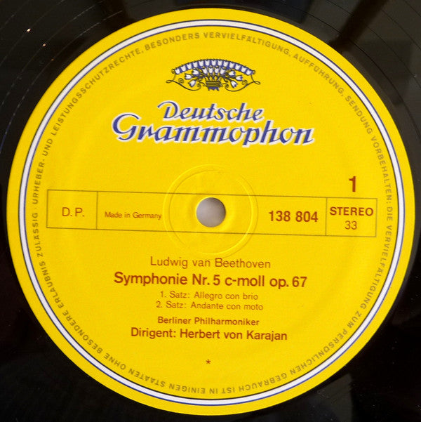 Ludwig van Beethoven - Berliner Philharmoniker • Herbert von Karajan : Symphonie Nr.5 (LP, RE)