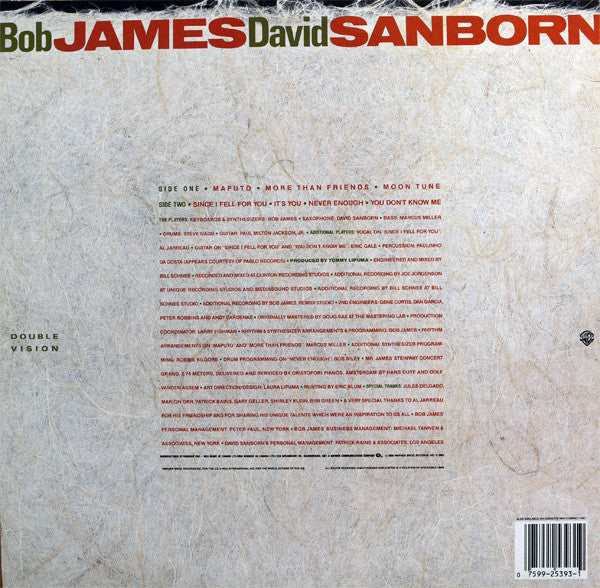 Bob James / David Sanborn : Double Vision (LP, Album)