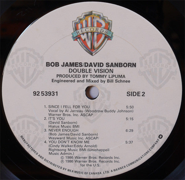 Bob James / David Sanborn : Double Vision (LP, Album)