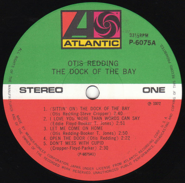 Otis Redding : The Dock Of The Bay (LP, Album, RE, Bro)