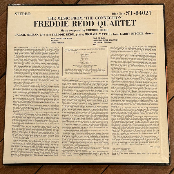 Freddie Redd Quartet With Jackie McLean : The Music From "The Connection" (LP, Album, Mono, RE, Uni)