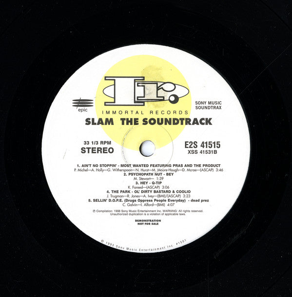 Various : Slam - The Soundtrack (2x12", Promo)