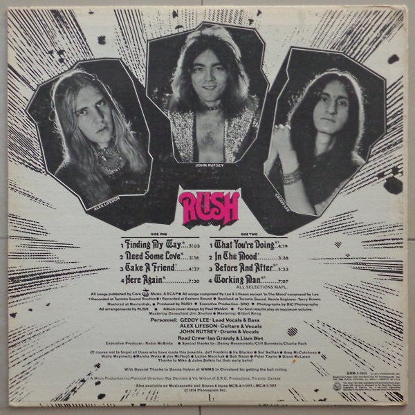 Rush : Rush (LP, Album, Ter)