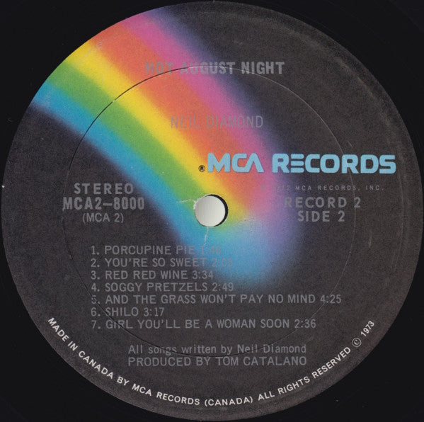Neil Diamond : Hot August Night (2xLP, Album, Gat)