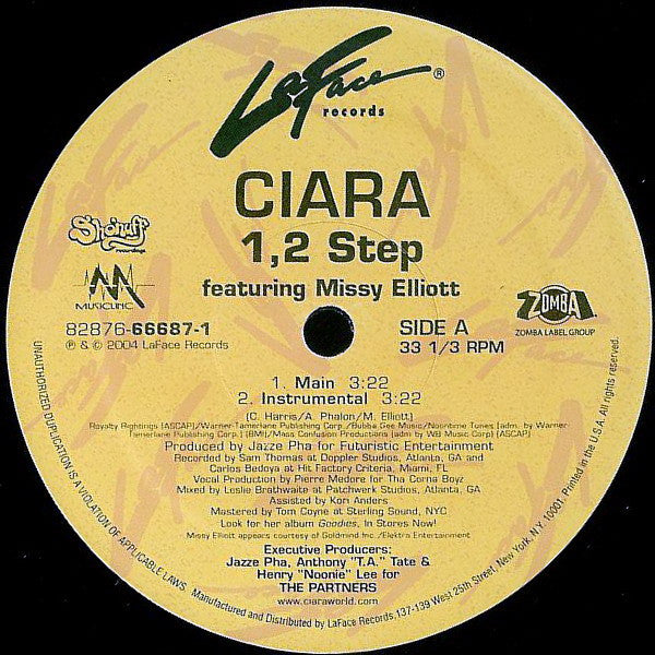 Ciara (2) Featuring Missy Elliott : 1, 2 Step (12")