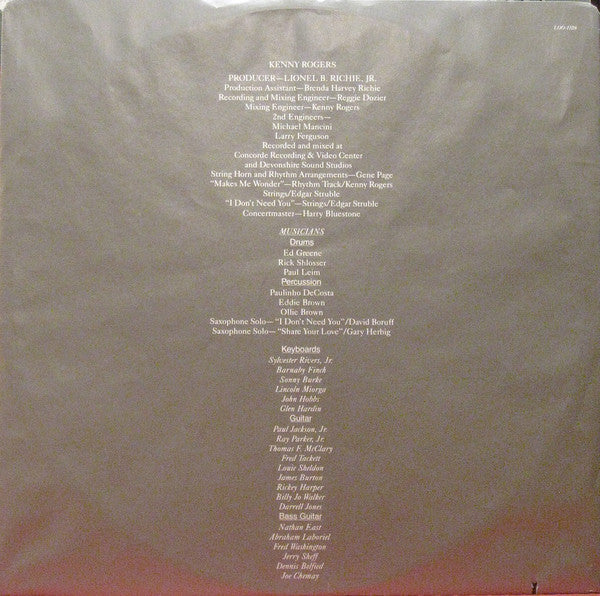 Kenny Rogers : Share Your Love (LP, Album)