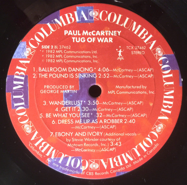 Paul McCartney : Tug Of War (LP, Album)