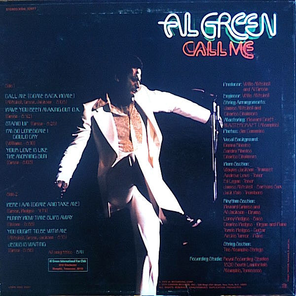 Al Green : Call Me (LP, Album, DP )