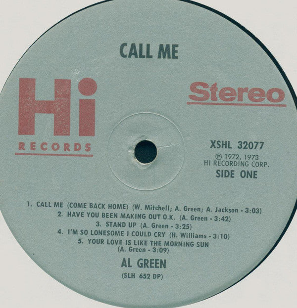 Al Green : Call Me (LP, Album, DP )