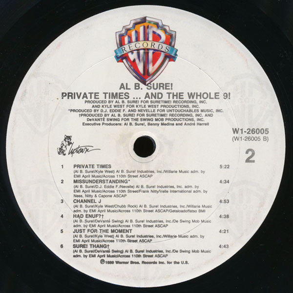 Al B. Sure! : Private Times...And The Whole 9! (LP, Album)