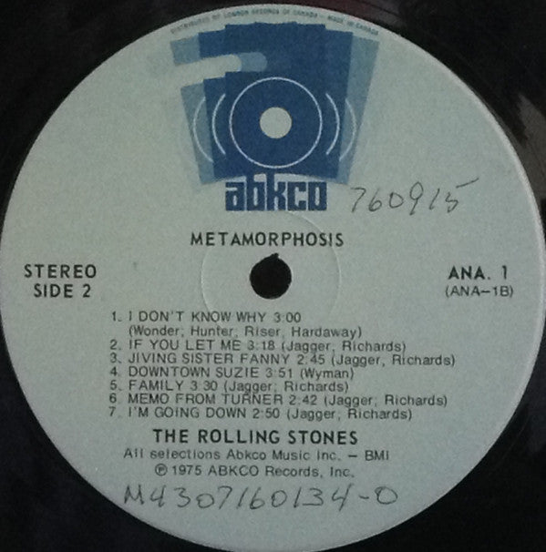The Rolling Stones : Metamorphosis (LP, Comp)