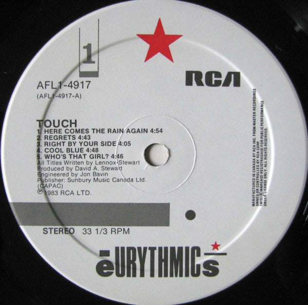 Eurythmics : Touch (LP, Album)
