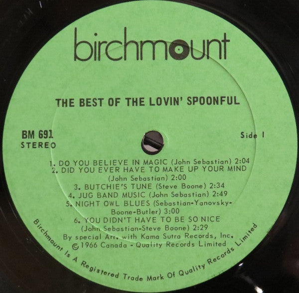 The Lovin' Spoonful : The Best Of The Lovin' Spoonful (LP, Comp, RE)