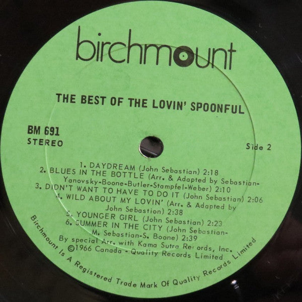 The Lovin' Spoonful : The Best Of The Lovin' Spoonful (LP, Comp, RE)