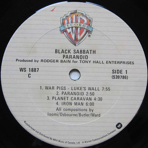 Black Sabbath : Paranoid (LP, Album, RE, Gat)