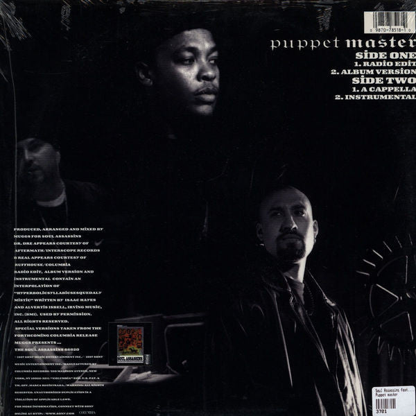DJ Muggs Presents The Soul Assassins Featuring Dr. Dre And B-Real : Puppet Master (12")