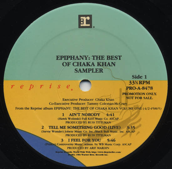 Chaka Khan : Epiphany: The Best Of Chaka Khan Sampler (12", Comp, Promo)