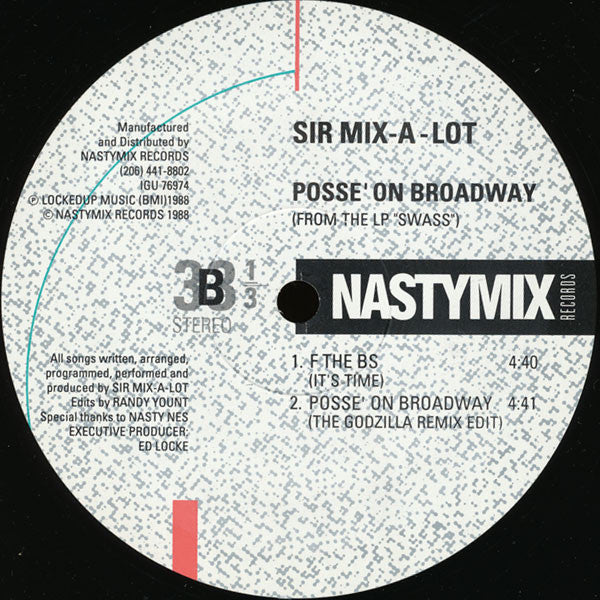 Sir Mix-A-Lot : Posse' On Broadway (12")