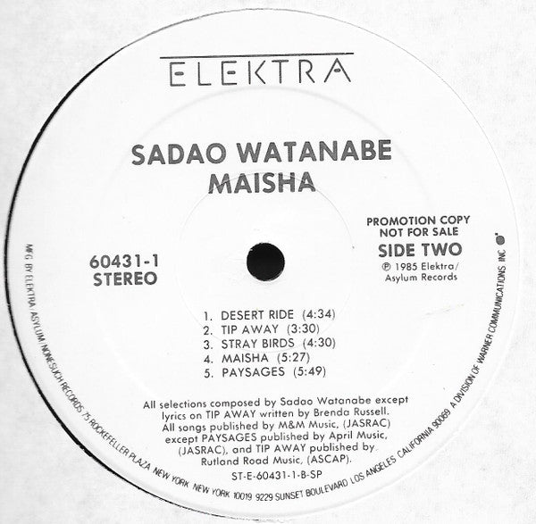 Sadao Watanabe : Maisha (LP, Album, Promo)