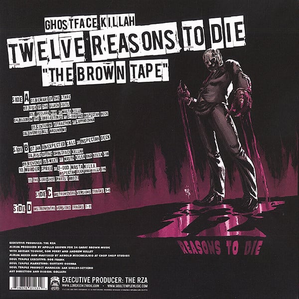 Ghostface Killah & Apollo Brown : Twelve Reasons To Die "The Brown Tape" (2xLP, Album)