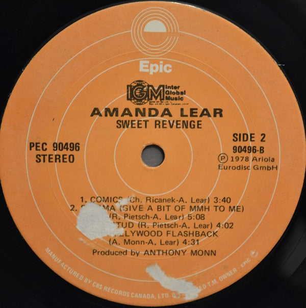 Amanda Lear : Sweet Revenge (LP, Album, P/Mixed)