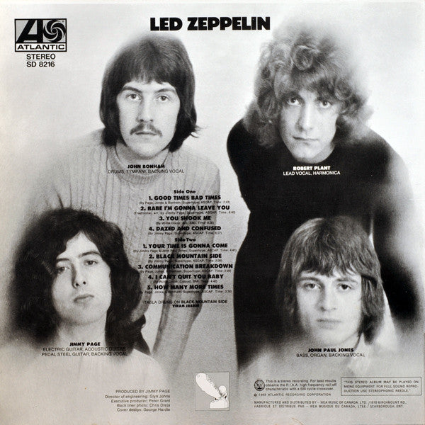 Led Zeppelin : Led Zeppelin (LP, Album, RE)