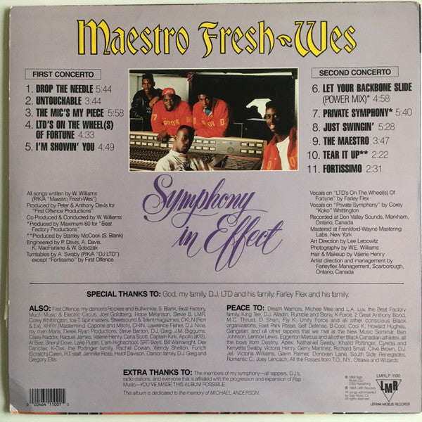 Maestro Fresh-Wes : Symphony In Effect (LP, Album)