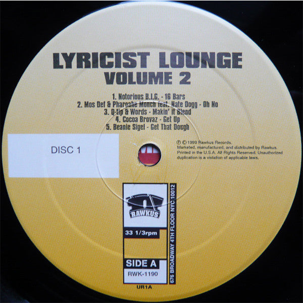 Various : Lyricist Lounge 2 (2xLP, Comp)