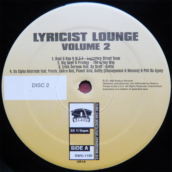 Various : Lyricist Lounge 2 (2xLP, Comp)