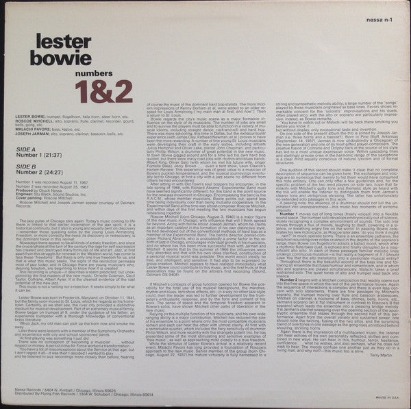 Lester Bowie : Numbers 1&2 (LP, Album, RE)
