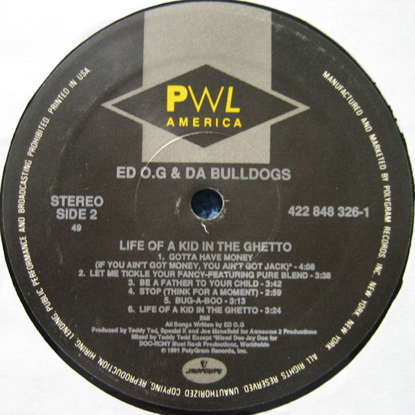 Ed O.G & Da Bulldogs : Life Of A Kid In The Ghetto (LP, Album)