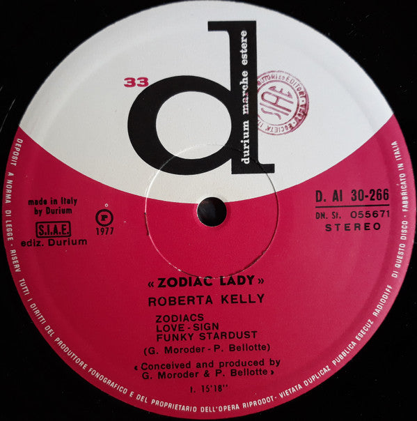 Roberta Kelly : Zodiac Lady (LP, Album)