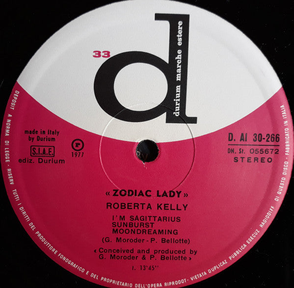 Roberta Kelly : Zodiac Lady (LP, Album)