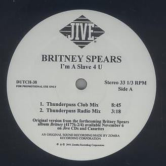 Britney Spears : I'm A Slave 4 U (The Remixes) (2x12", Promo)