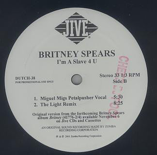 Britney Spears : I'm A Slave 4 U (The Remixes) (2x12", Promo)