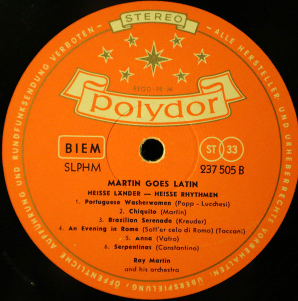 Ray Martin And His Orchestra : Martin Goes Latin (LP)