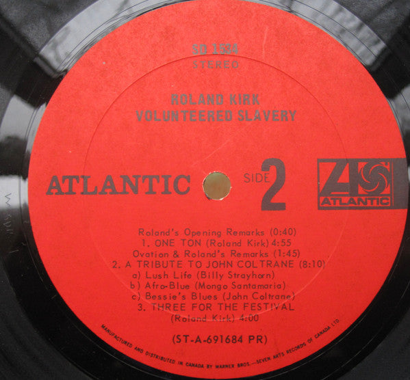 Roland Kirk : Volunteered Slavery (LP, Album)