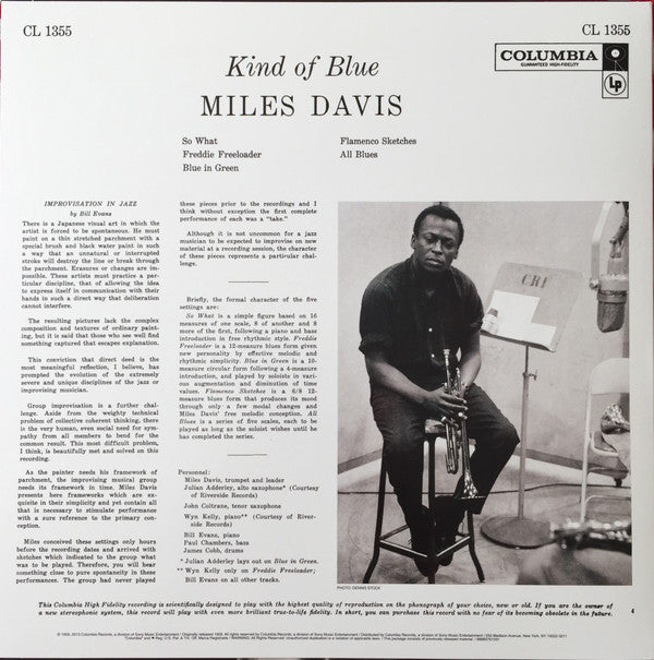 Miles Davis : Kind Of Blue (LP, Album, Mono, Ltd, RE, RM, 180)