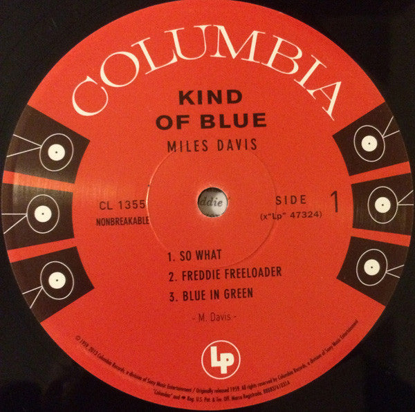 Miles Davis : Kind Of Blue (LP, Album, Mono, Ltd, RE, RM, 180)